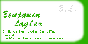 benjamin lagler business card